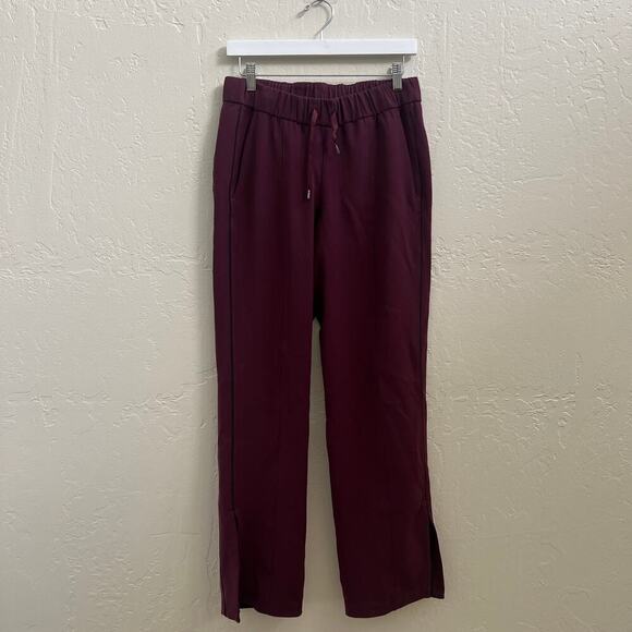 EUC Lululemon $118 On The Right Track Pants Maroon/Adobe Colorway - Picture 6 of 10
